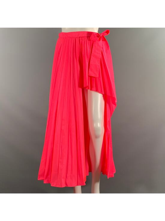 Valentino Dresses & Skirts - VALENTINO Size XS Pink Polyester Pleated Asymmetrical Skirt